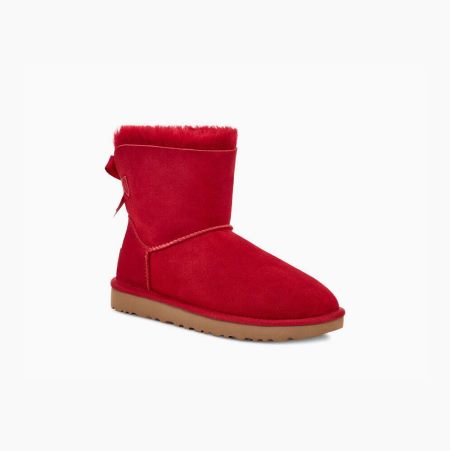 UGG Mini Bailey Bow II - Boots Dame - Rød (NO-C795)